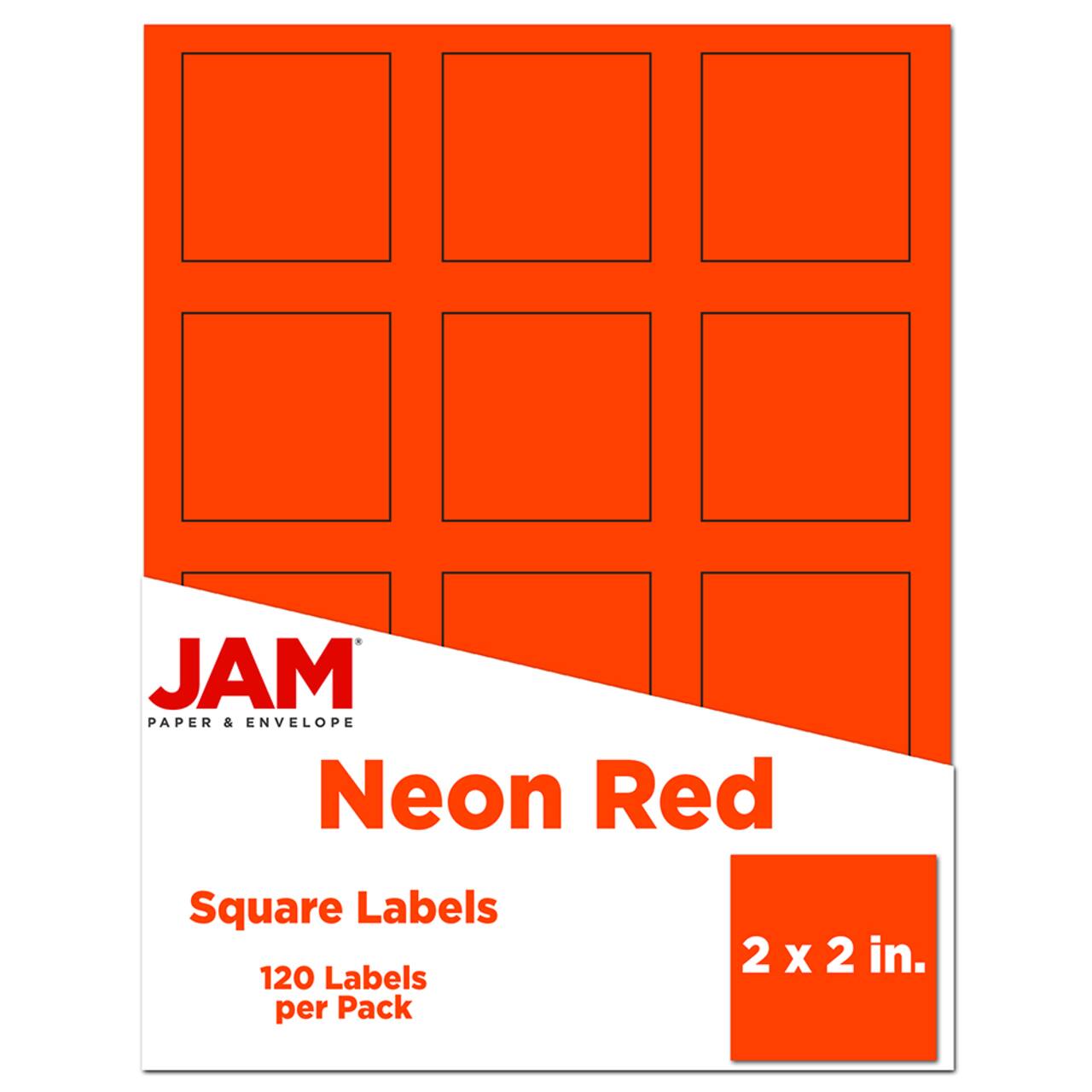 JAM Paper 2" x 2" Square Product & Container Labels, 120ct.